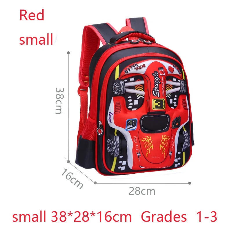 Waterproof 3D Car Backpack - Lightweight Preschool School Bag for Kids - ZOOMNSTORE