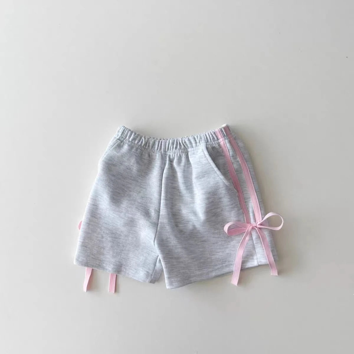 Summer Baby Girls Casual Shorts - Trendy Loose Fit with Butterfly Knot Waist