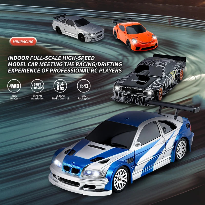 Upgraded 143 RC Drifting Car - High Speed 4WD Radio Control Mini Vehicle - ZOOMNSTORE