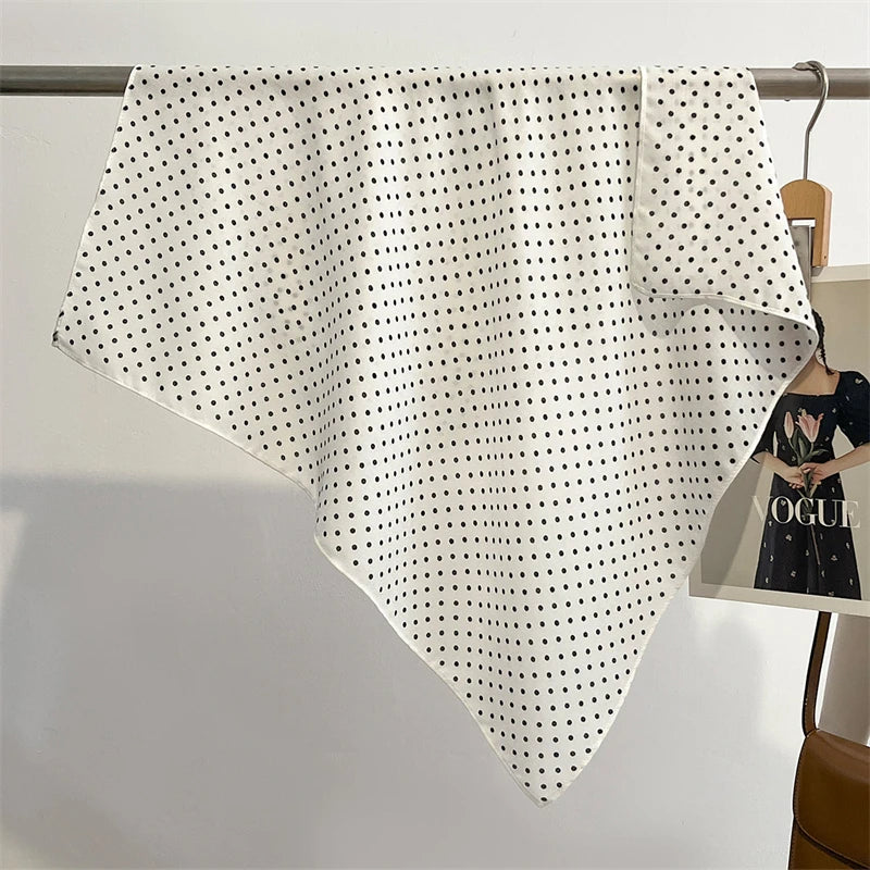 Pure Cotton Womens Printed Scarf - Fashionable Square Foulard for Neck and Hair