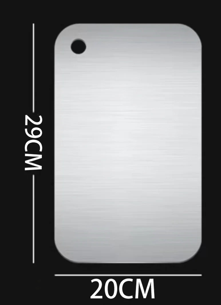 Titanium Cutting Board - Double-Sided Stainless Steel Chopping Board for Meat Fruit - ZOOMNSTORE