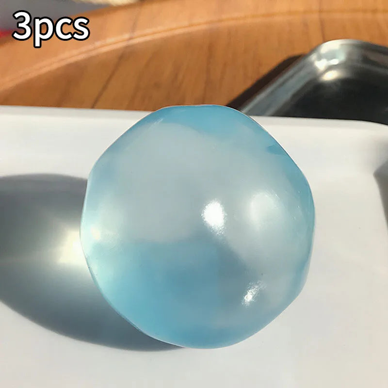 1/3pcs Cute Translucent Coconut Oil Squeeze Ball Appearance Plasticity Slow Rebound Stress Relief Fidget For Kids & Adult 6*6CM