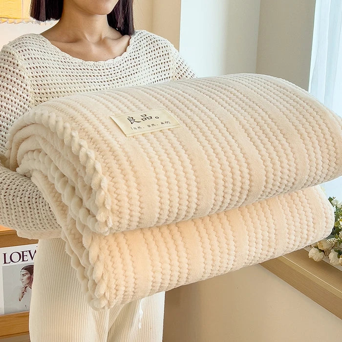 King Size Plaid Throw Blanket - Winter Sofa Comforter