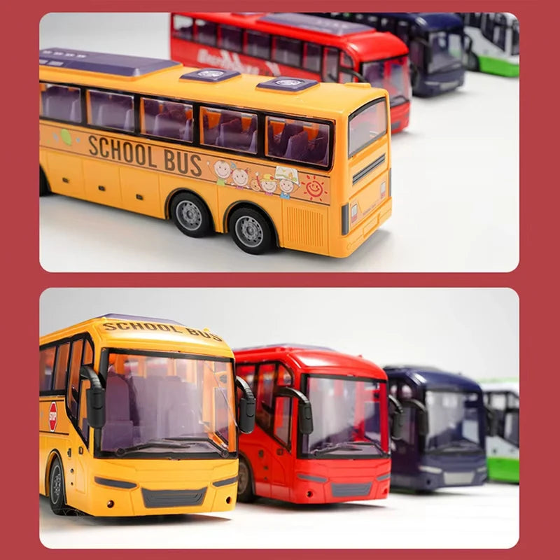Remote Control Tour Bus - Electric School City Model with Lights for Kids - ZOOMNSTORE