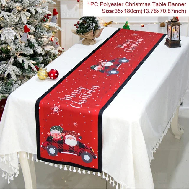 Christmas Table Runner - Holiday Decor for Home 2024 New Year Gift 2025