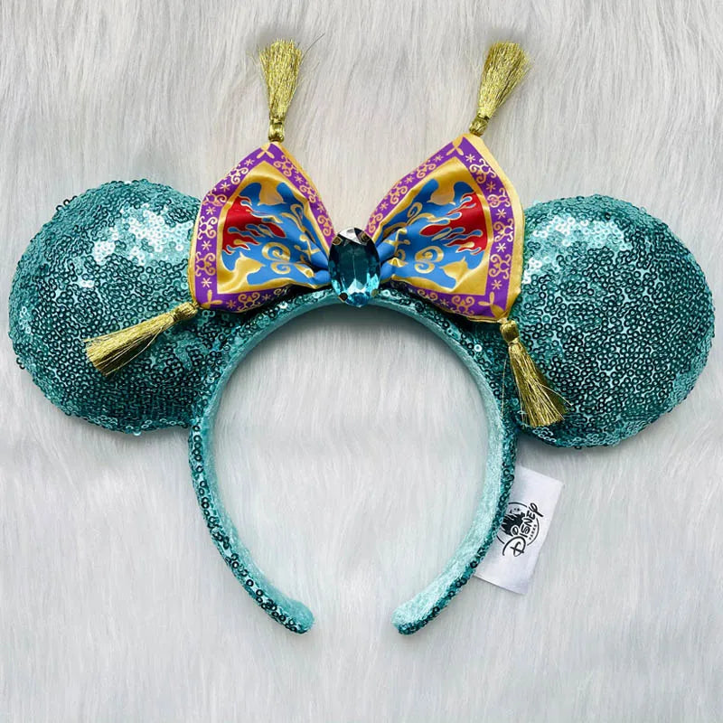Minnie Mouse Ear Headband - Disney Plush Sequin Accessory for Adults Kids