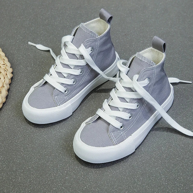 Children's Canvas Shoes - Breathable Kids Casual Lace-Up Sneakers | Unisex Footwear