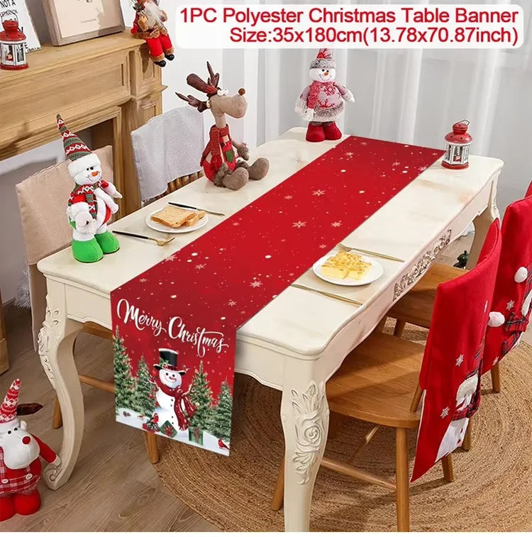 Christmas Table Runner - Holiday Decor for Home 2024 New Year Gift 2025