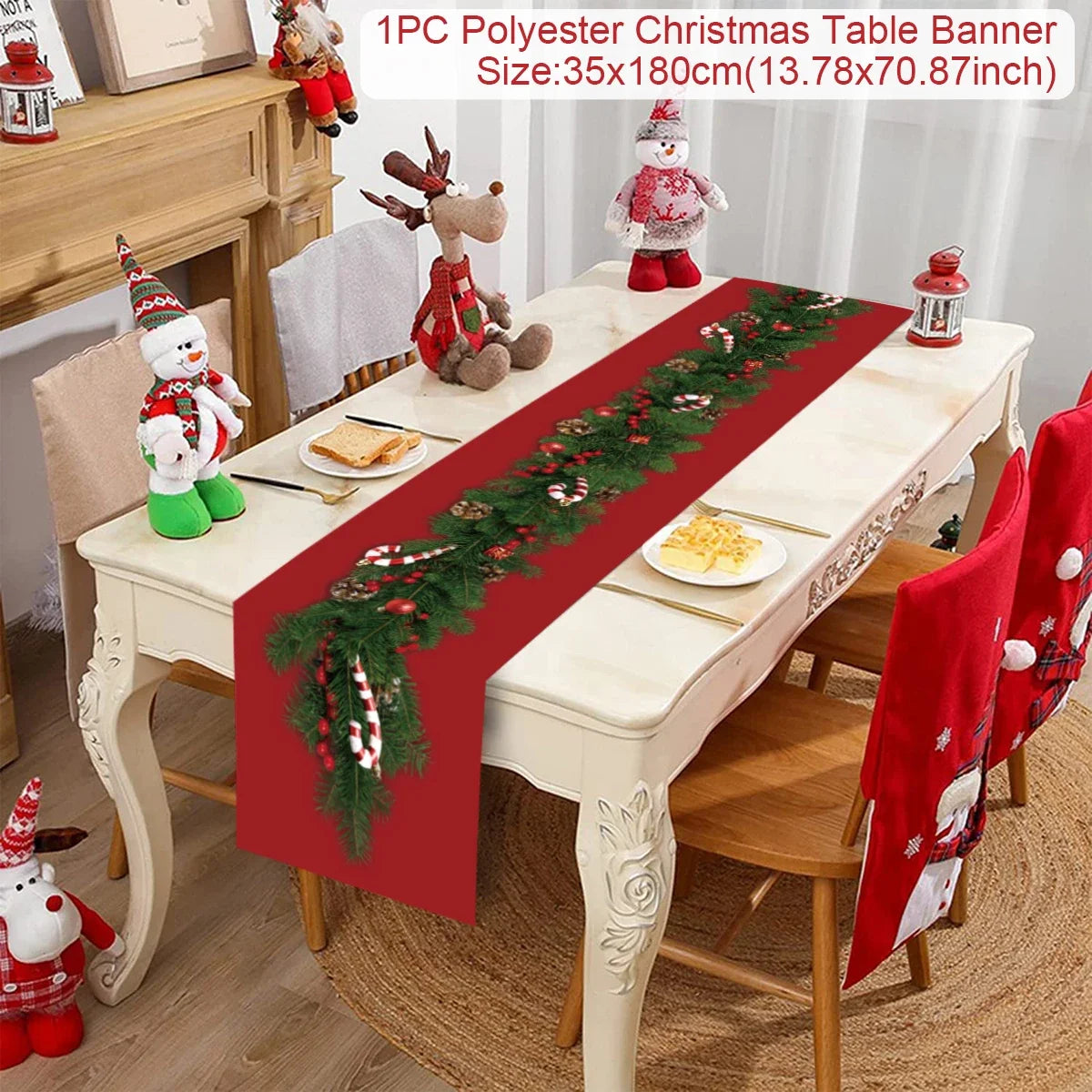 Christmas Table Runner - Holiday Decor for Home 2024 New Year Gift 2025