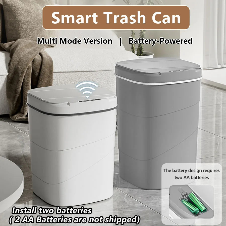 Touchless Automatic Trash Can - Smart Sensor Battery-Powered for Kitchen Office