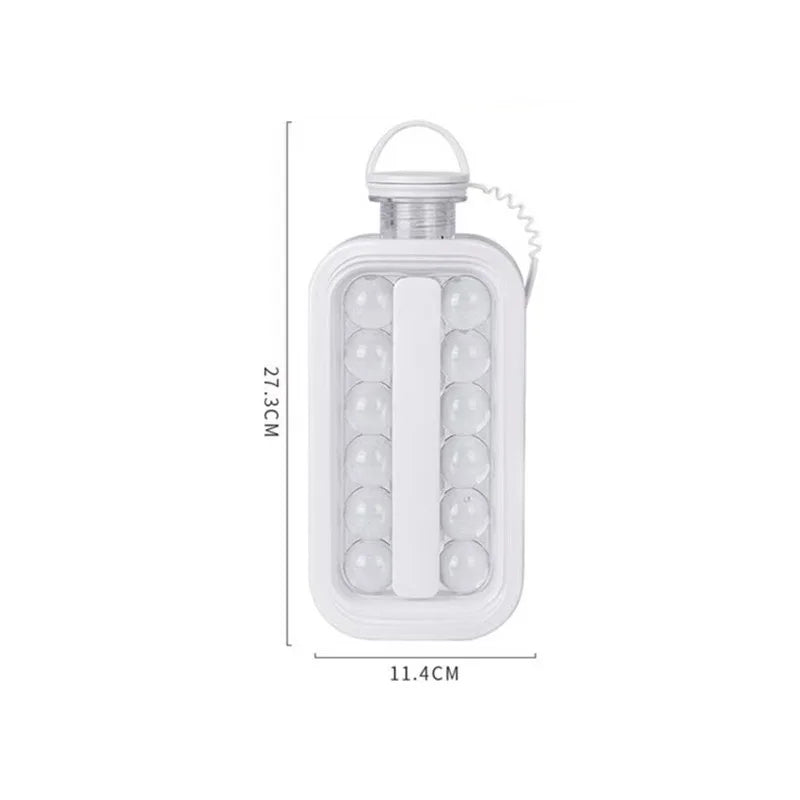 2-in-1 Silicone Ice Maker Bottle – Folding Ice Cube Mold & Kettle