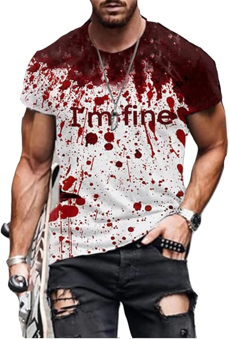 3D Printed Horror T-Shirt - Casual Short Sleeve Tee for Men and Women - ZOOMNSTORE