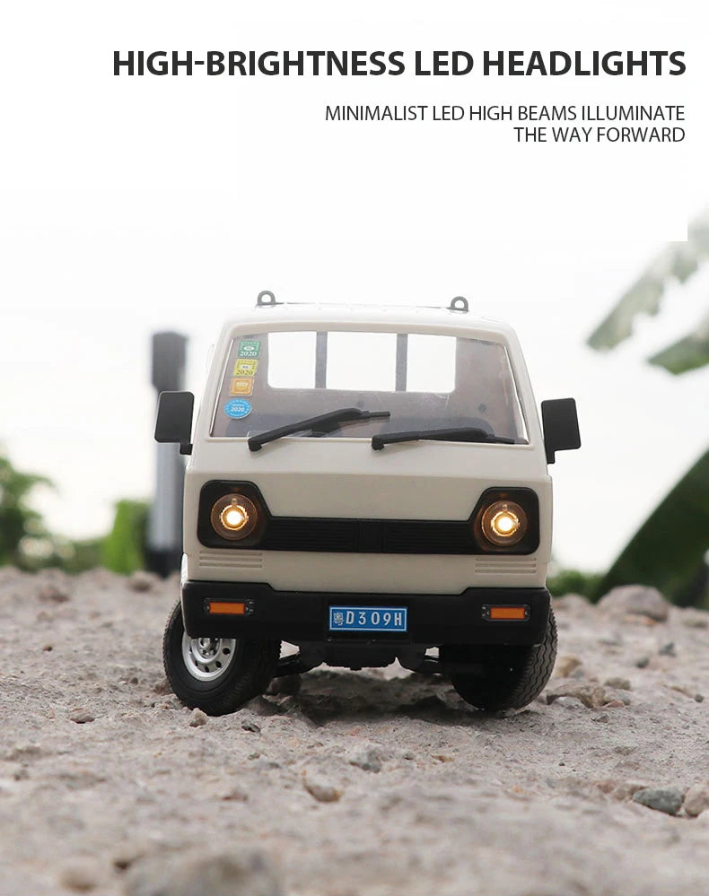 WPL D12 RC Car - 110 Drift Climb Truck with LED Lights for Kids - ZOOMNSTORE