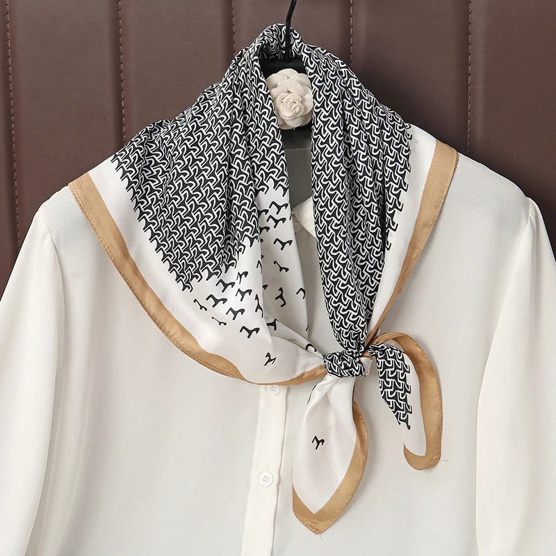 Luxury Satin Silk Scarf - Womens Fashion Shawl Hijab Neckerchief Bandana 2023