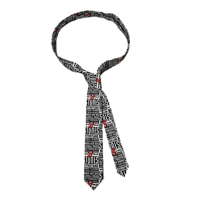 Classic Musical Notes Tie - Silky Narrow Necktie for Piano Guitar Lovers