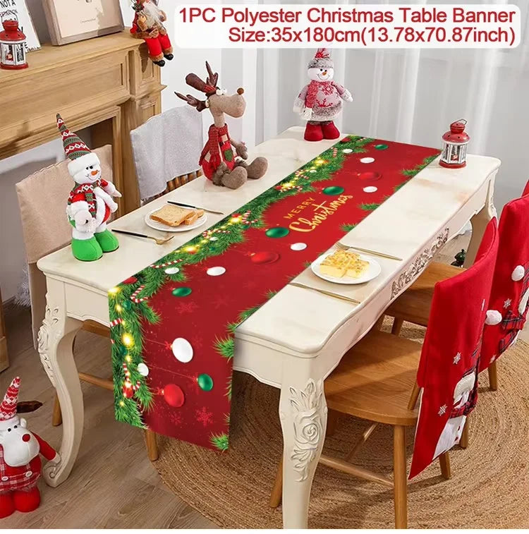 Christmas Table Runner - Holiday Decor for Home 2024 New Year Gift 2025