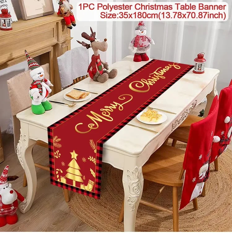 Christmas Table Runner - Holiday Decor for Home 2024 New Year Gift 2025