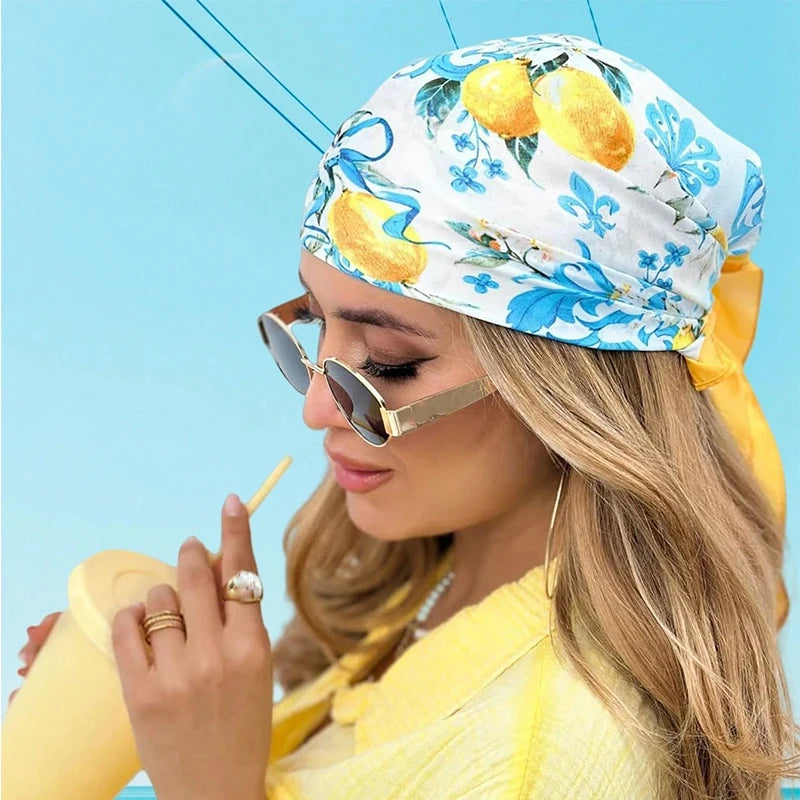 Luxury Silk Head Scarf - Soft Summer Foulard Bandana for Women