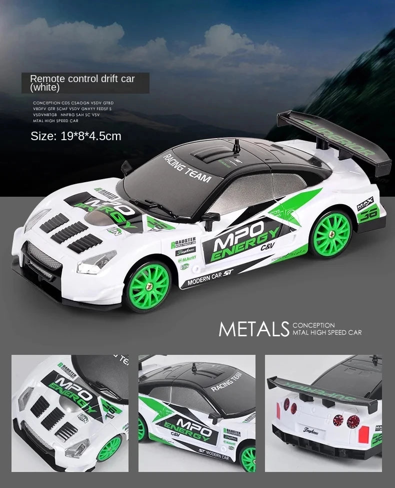 RC Drift Car 4WD - LED Remote Control Racing Vehicle for Kids Adults - ZOOMNSTORE