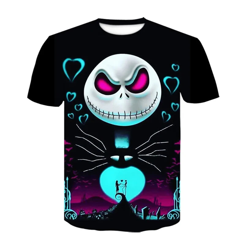 Halloween Skull Graphic Tee - Mens Hip Hop Streetwear T-shirt - ZOOMNSTORE