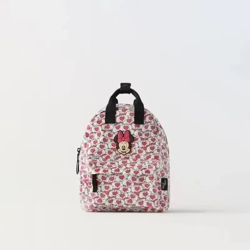 Disney Mickey Minnie Fashion Backpack - Large Capacity Canvas School Bag for Boys Girls