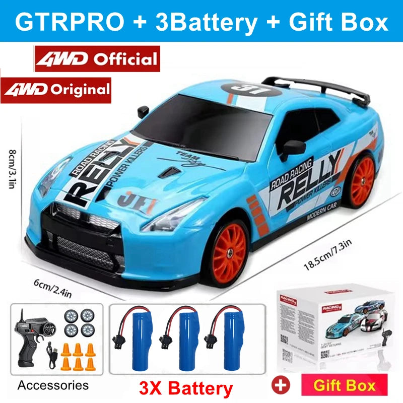 RC Drift Car 4WD - LED Remote Control Racing Vehicle for Kids Adults