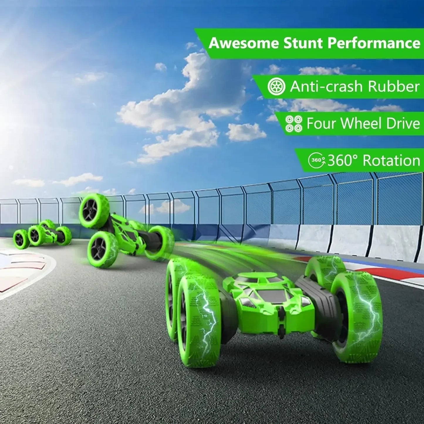 Remote Control Stunt Car - Double-Sided 360 Flip Drift Toy for Kids - ZOOMNSTORE