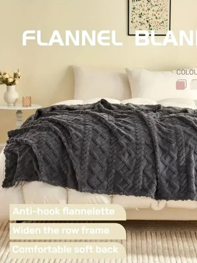 Ultra-Soft 3D Plush Fleece Blanket - Cozy Warmth Flannel Throw - ZOOMNSTORE