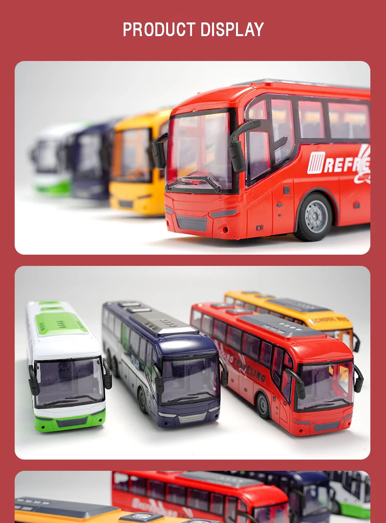 Remote Control Tour Bus - Electric School City Model with Lights for Kids - ZOOMNSTORE