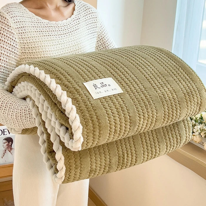 King Size Plaid Throw Blanket - Winter Sofa Comforter