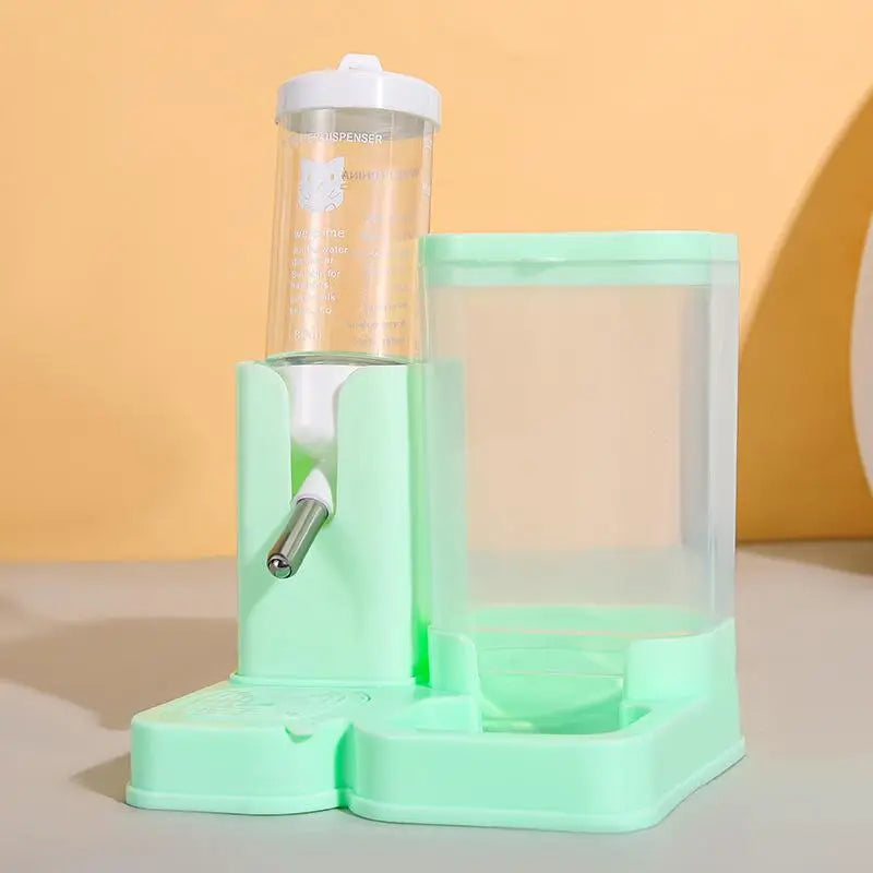 1PC Hamster Waterer And Feeder 2In1 Hamster Water Bottle Large Capacity Leakproof Automatic Feeder Food Water Dispenser Supplies