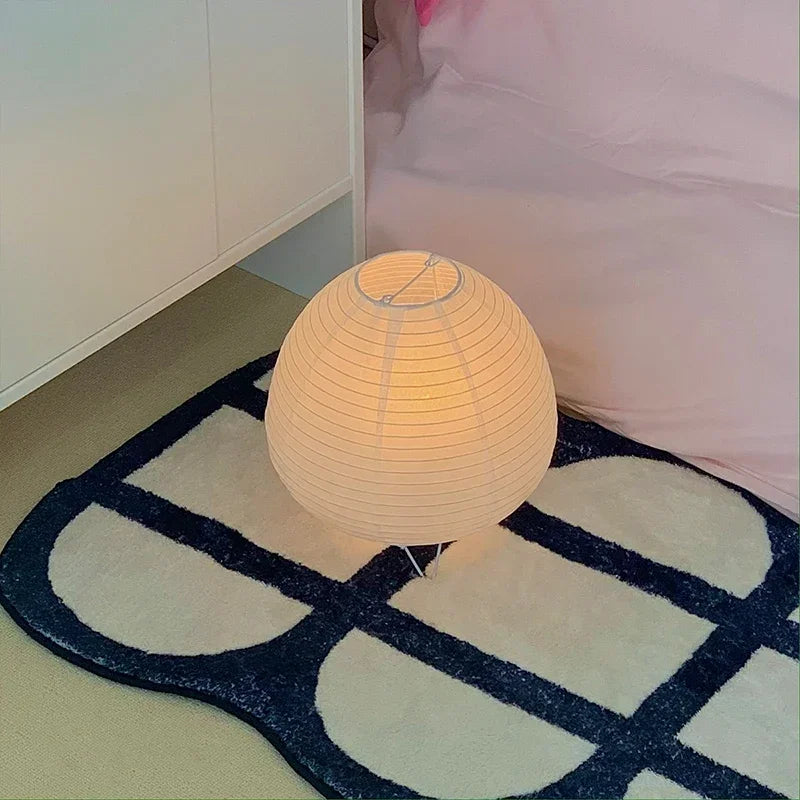 Japanese Lantern LED Table Lamp - Creative Rice Paper Light for Living Room Bedroom Decor - ZOOMNSTORE