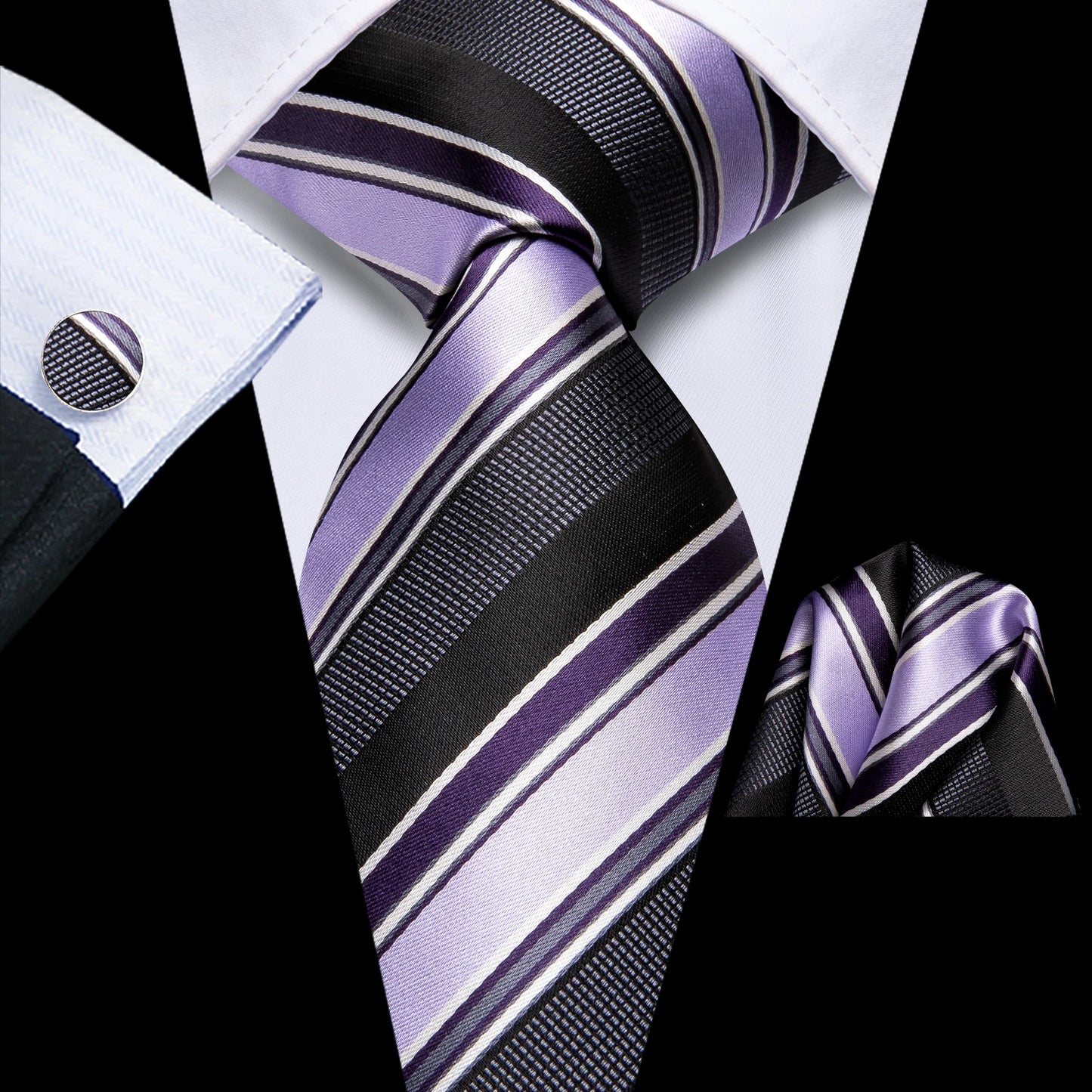 Blue Silk Mens Tie - Formal 100 Silk NeckTie for Weddings and Business
