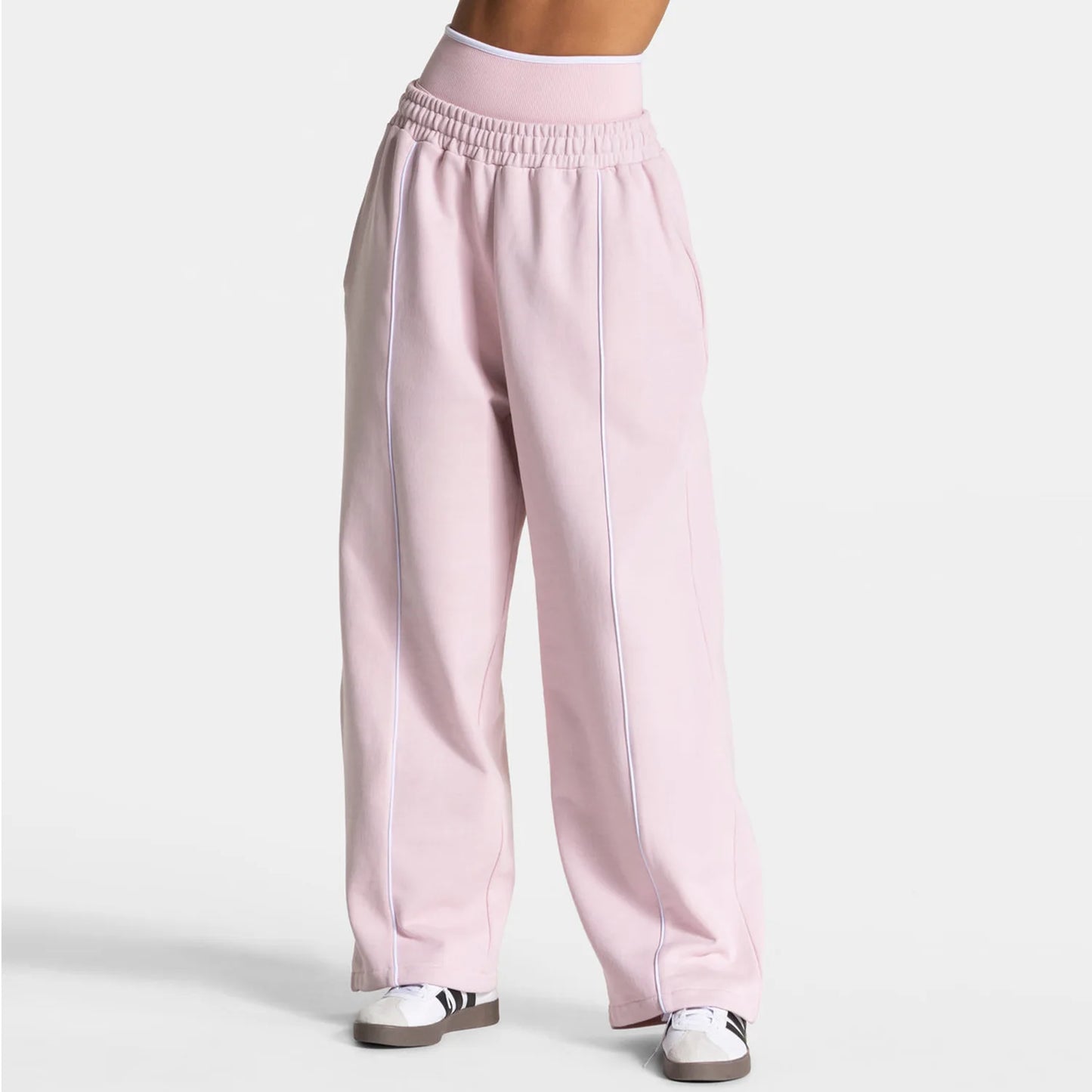 LOGO Loose Yoga Pants - Fashionable and Comfortable Casual Straight Yoga Pants with High Elasticity Fitness and Sports Pants