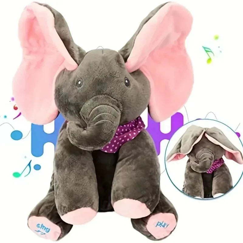 Interactive Elephant Plush Toy - Musical Hide-and-Seek Game for Babies - ZOOMNSTORE