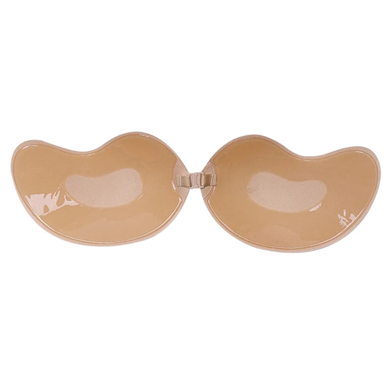 Invisible Push Up Bra - Strapless Backless Seamless Front Closure Wireless Sticky Silicone Bra