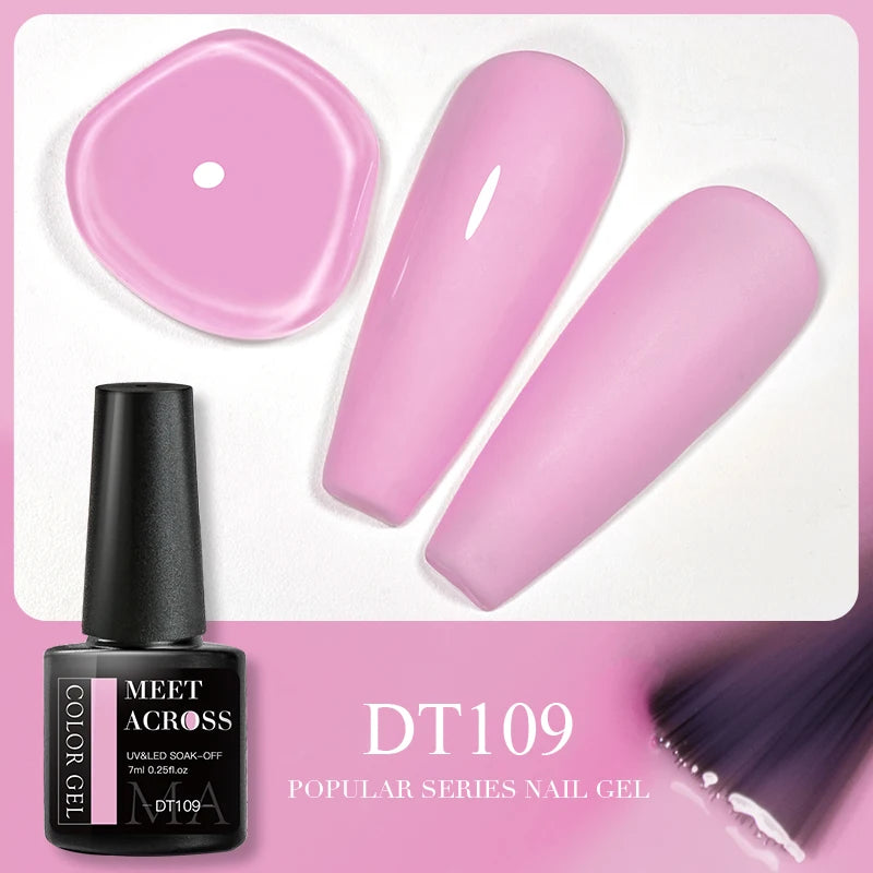 Pink Dried Flower Gel Nail Polish - Natural Flower Fairy Art Soak Off UVLED Varnish