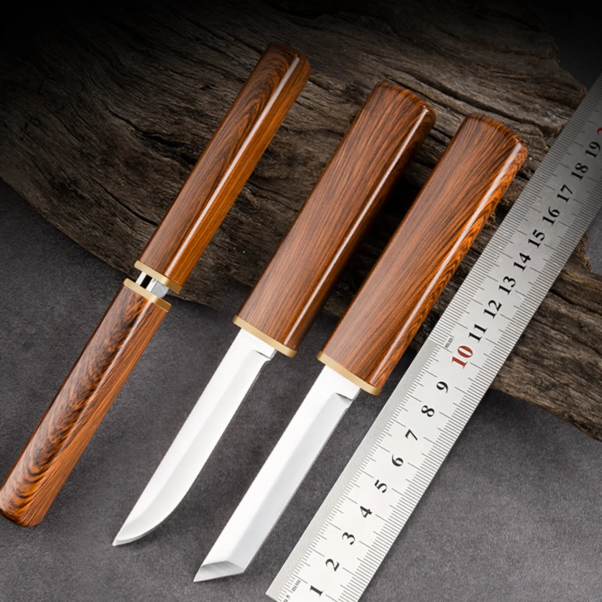 2-in-1 Stainless Steel Utility Knife - Outdoor Paring Meat Cutter