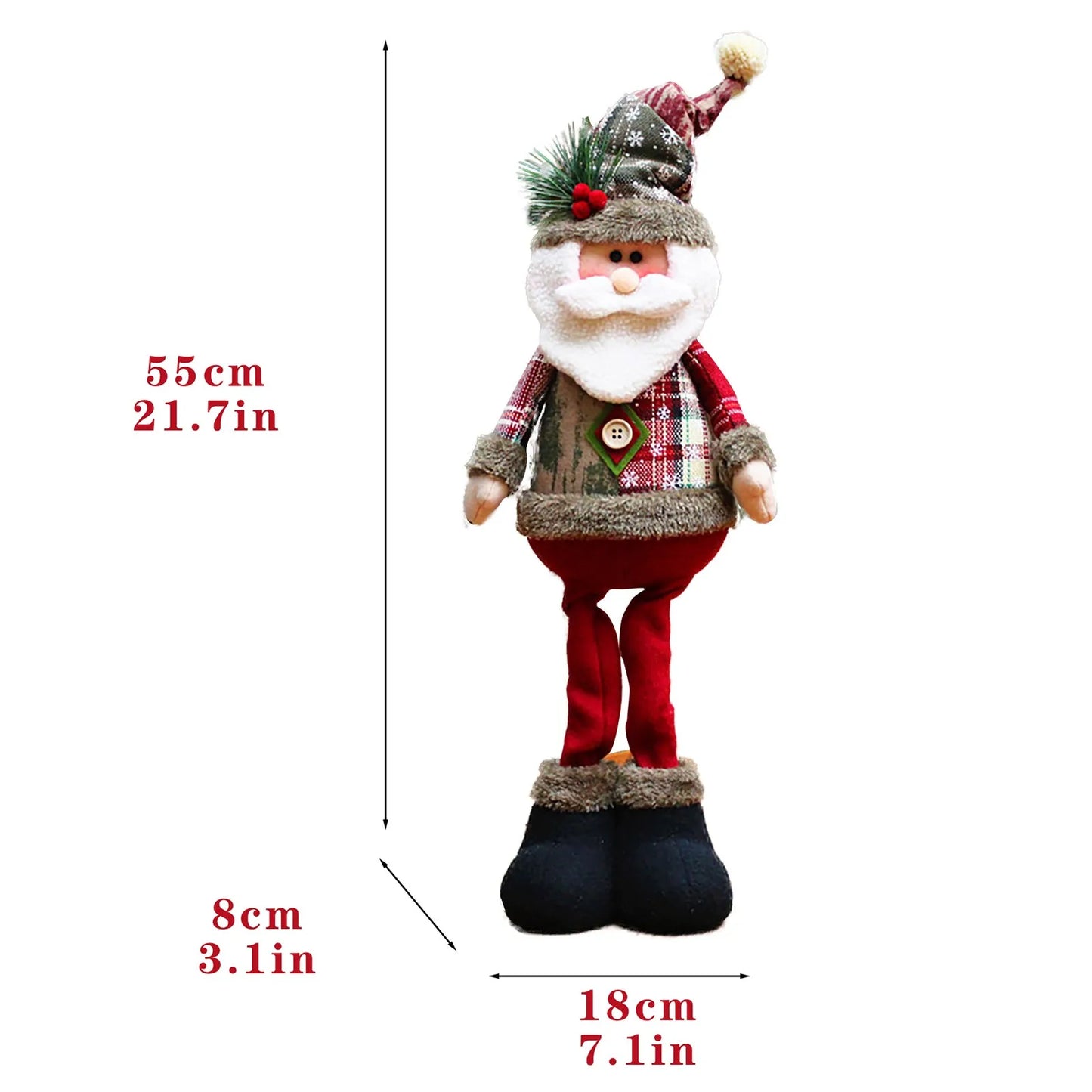 Santa Claus Decoration Set â American Style Plush Elk, Snowman & Soft Christmas Tree Ornaments - ZOOMNSTORE