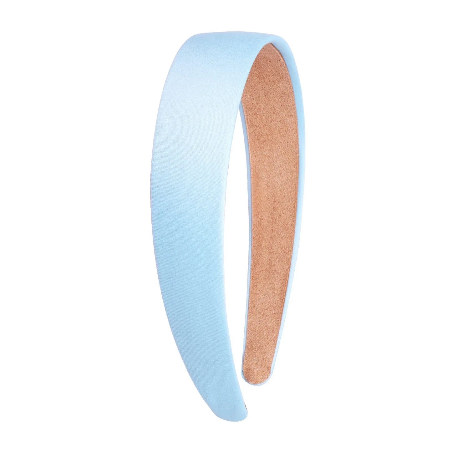 1/2pcs Plain 3CM Wide Satin Headband Girls Fabric Covered Resin Hairbands Plastic Hair Hoop Kids Elastic Bands Hair Accessories - ZOOMNSTORE