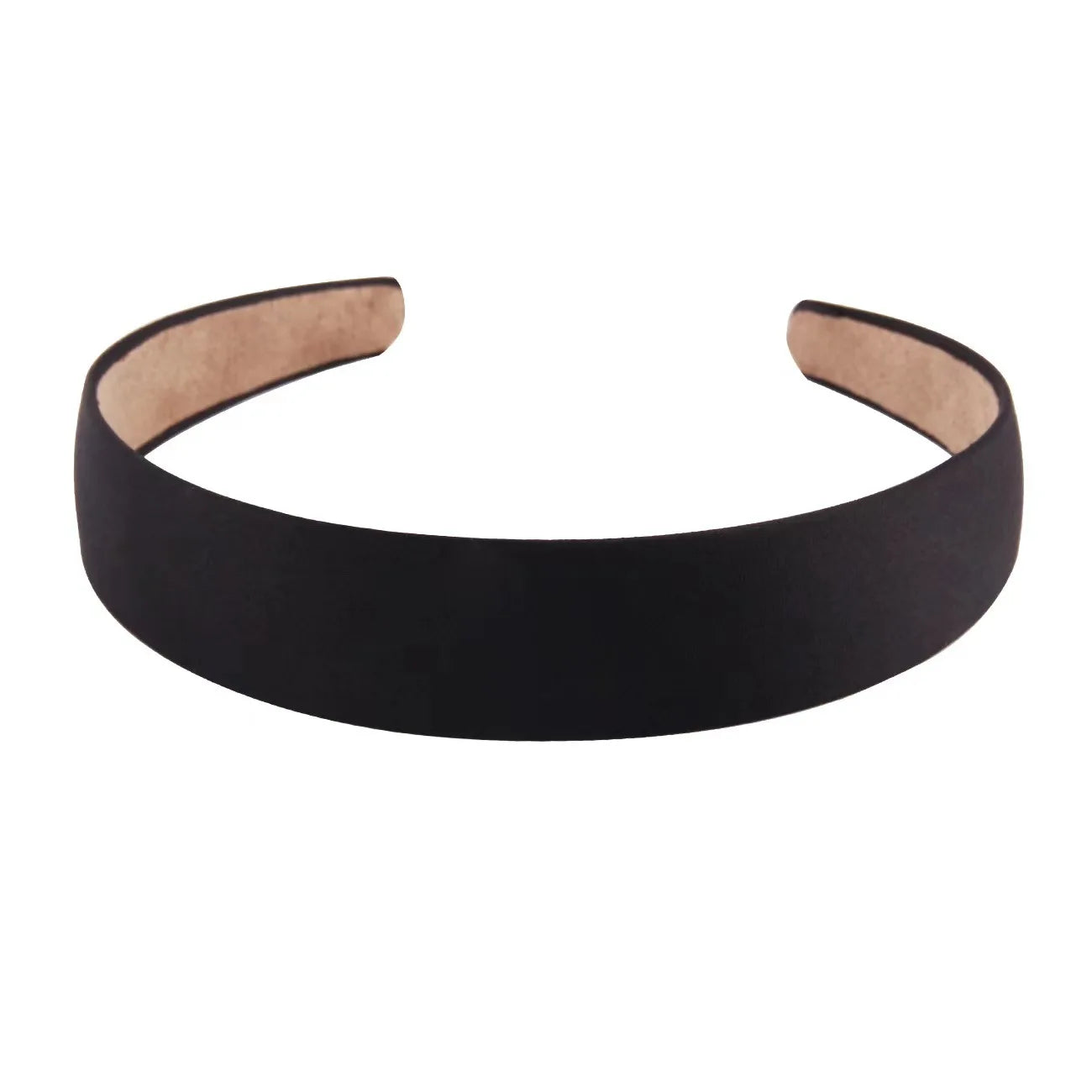 1/2pcs Plain 3CM Wide Satin Headband Girls Fabric Covered Resin Hairbands Plastic Hair Hoop Kids Elastic Bands Hair Accessories - ZOOMNSTORE