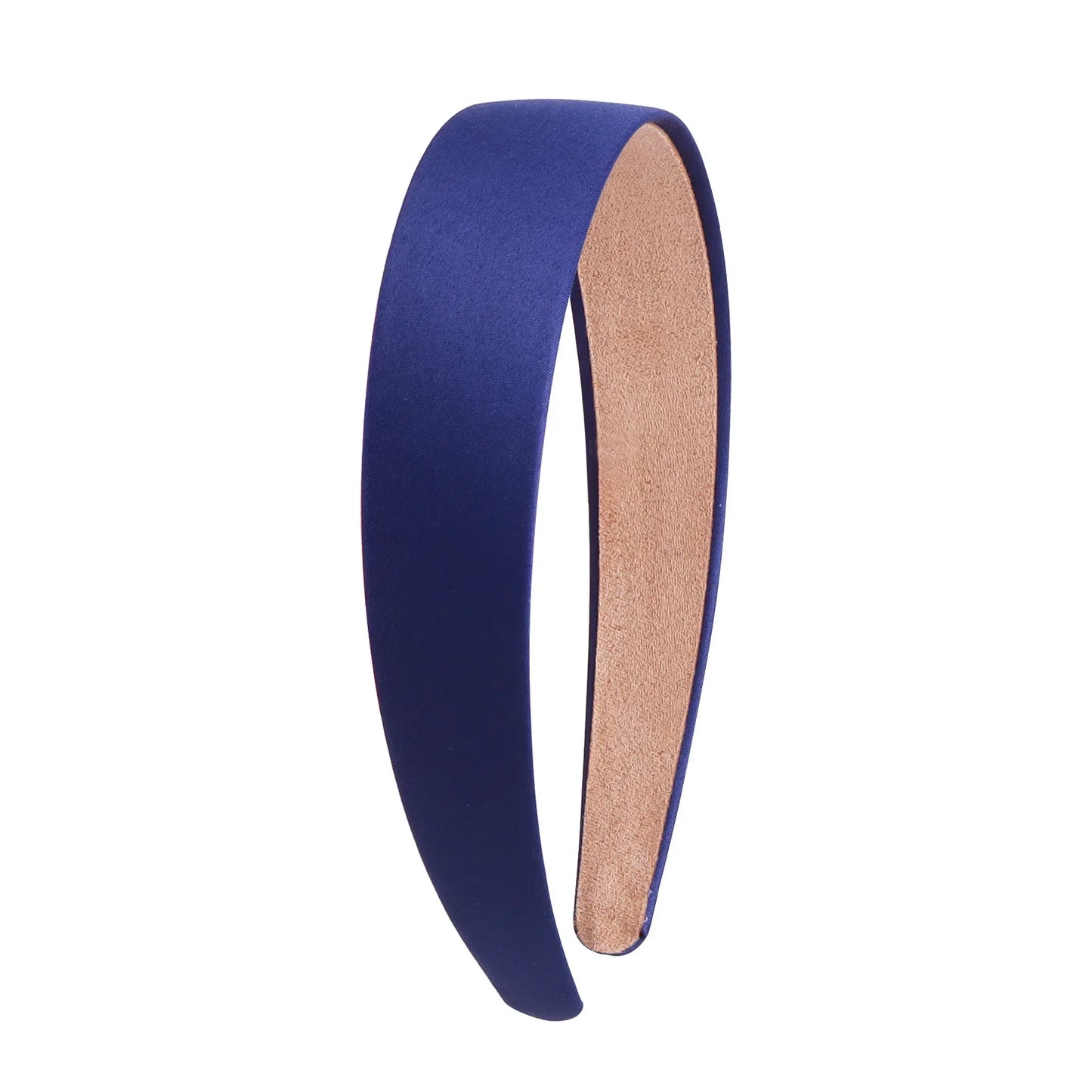 1/2pcs Plain 3CM Wide Satin Headband Girls Fabric Covered Resin Hairbands Plastic Hair Hoop Kids Elastic Bands Hair Accessories - ZOOMNSTORE