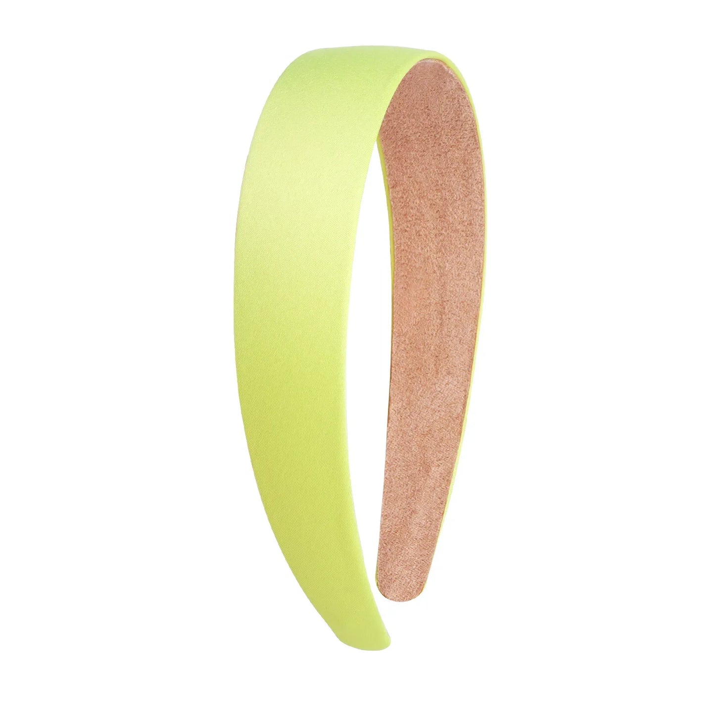 1/2pcs Plain 3CM Wide Satin Headband Girls Fabric Covered Resin Hairbands Plastic Hair Hoop Kids Elastic Bands Hair Accessories - ZOOMNSTORE