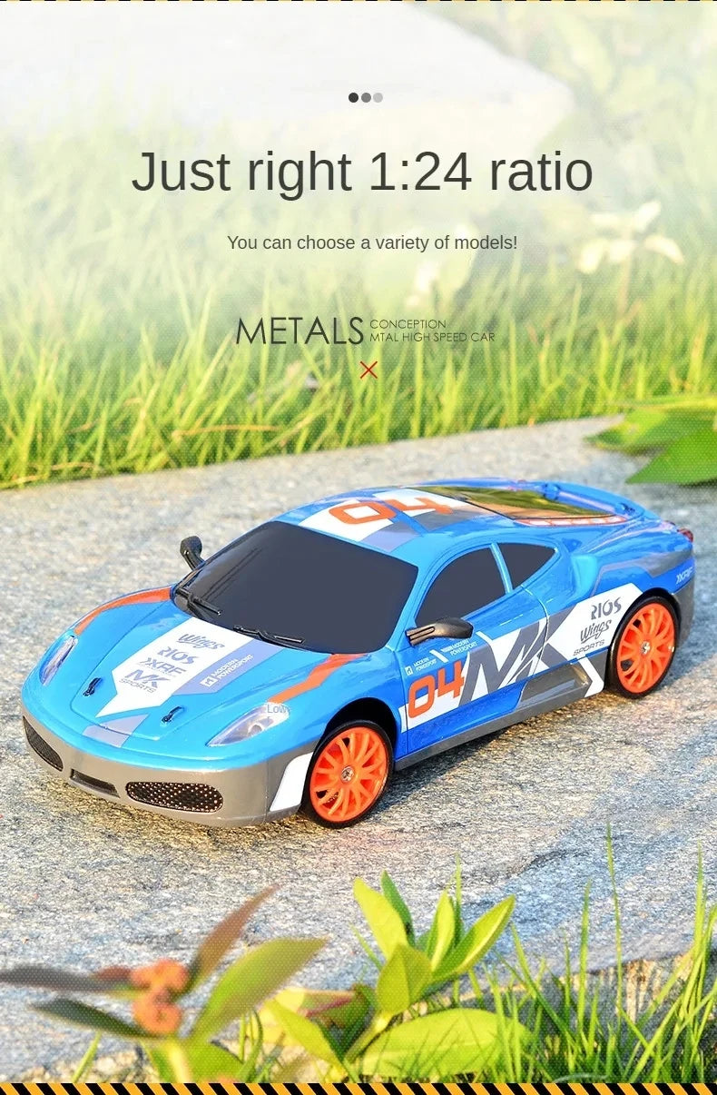 RC Drift Car 4WD - LED Remote Control Racing Vehicle for Kids Adults - ZOOMNSTORE