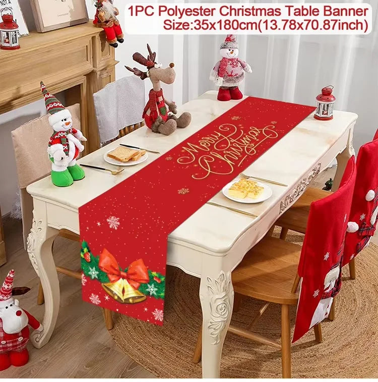Christmas Table Runner - Holiday Decor for Home 2024 New Year Gift 2025