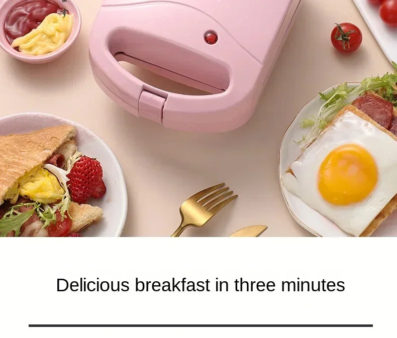 Multifunctional Waffle and Sandwich Maker - Double-Sided Breakfast Toaster