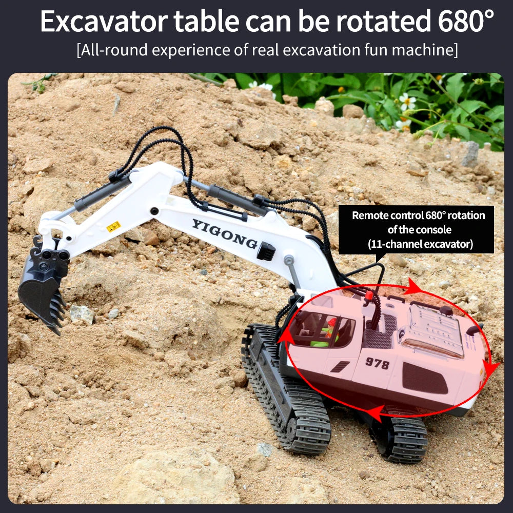 Remote Control Excavator Dump Truck Set - RC Construction Toys for Kids - ZOOMNSTORE