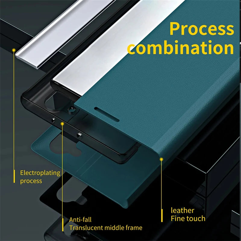Luxury Leather Flip Case - Samsung Galaxy S Series Note 20 Ultra Stand Cover - ZOOMNSTORE
