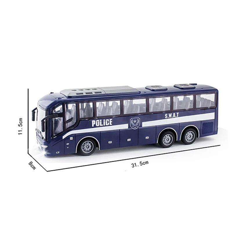 Remote Control Tour Bus - Electric School City Model with Lights for Kids - ZOOMNSTORE