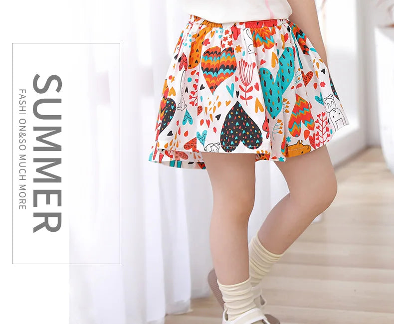 Kids Girls Skirt Shorts Summer Cotton Breathable Kids Skirt Pants Casual Baby Bloomers Children Short Pants Baby Stuff